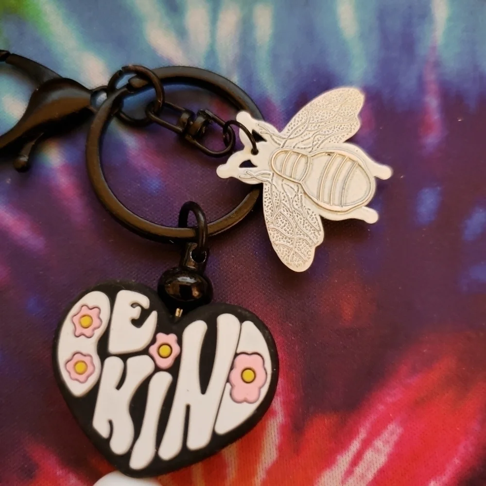 Hand Crafted Bumblebee Be Kind Keychain